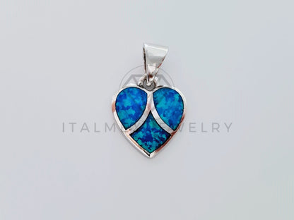 Dije No Religioso - 105156 - Dije Corazon Turquesa Plata .925