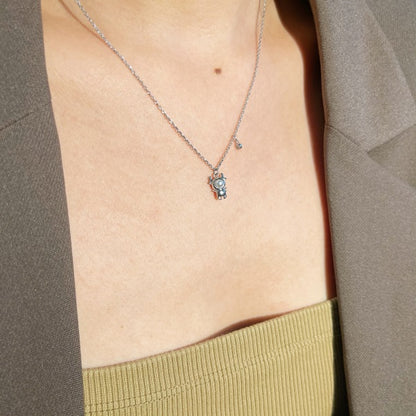 Boy in Costume with Pearl | .925 Sterling Silver Necklace