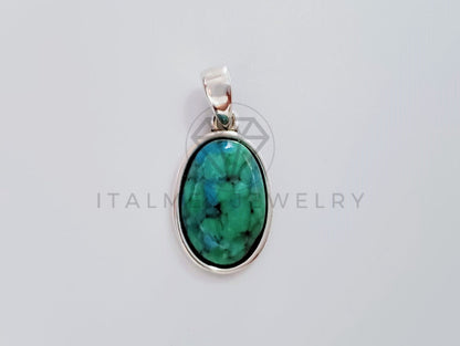 Dije No Religioso - 105164 - Dije Turquesa Natural Plata .925