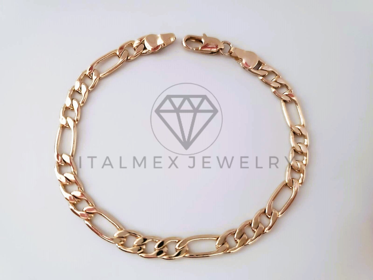 Pulsera de Lujo - 104699 - Diseño Figaro 5.5mm Oro Laminado 18K