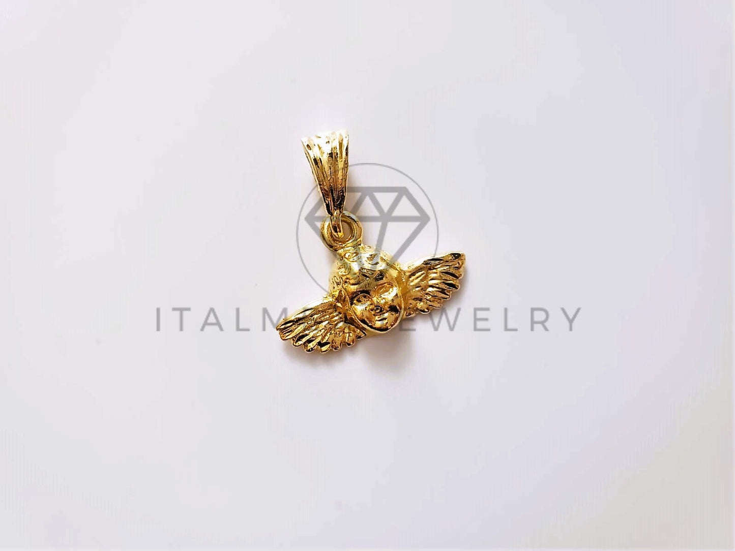 Dije de Lujo - 104188 - Dije Rostro Angelito Oro Laminado 18K