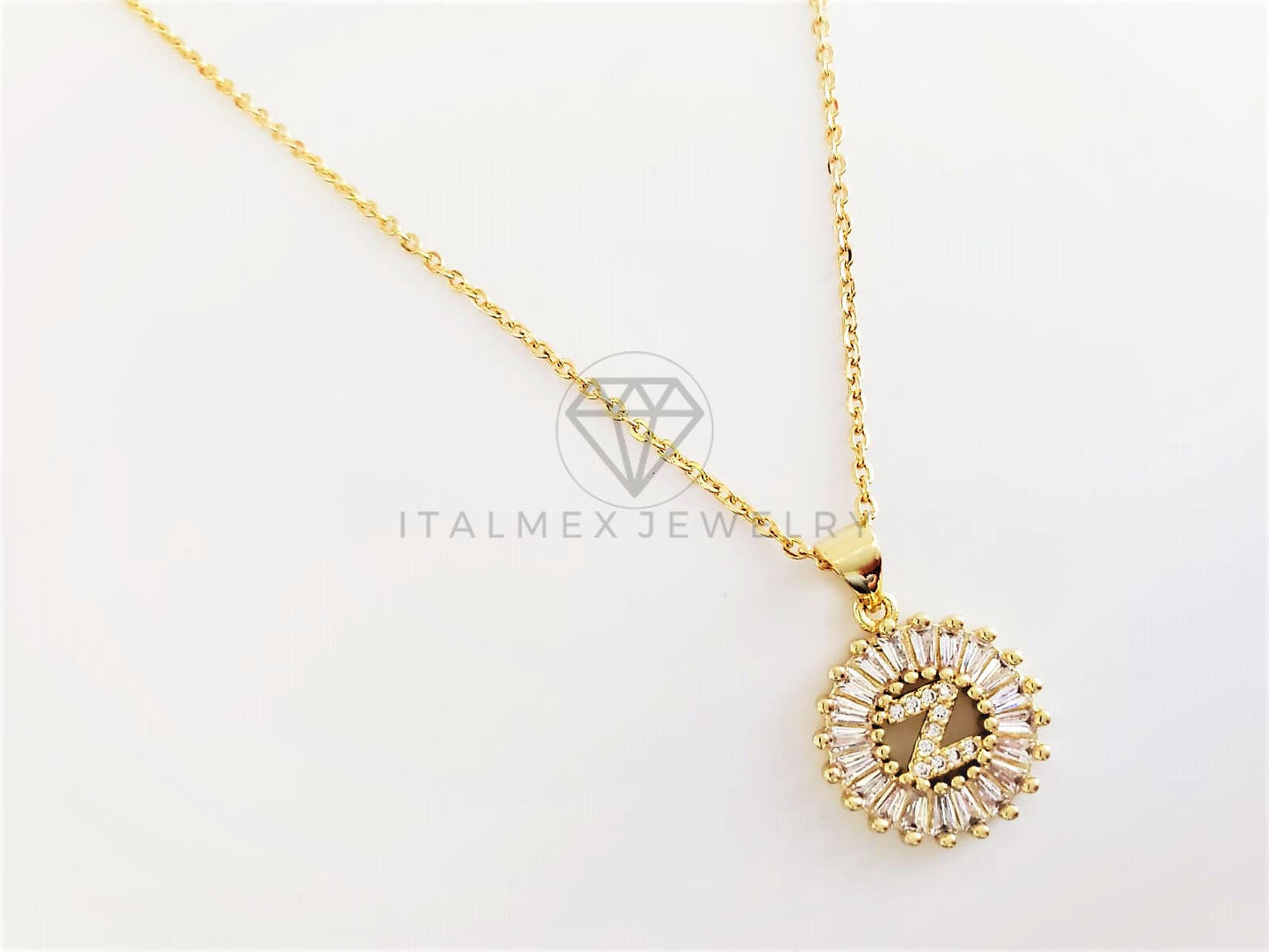 Collar Elegante - 102627 - Collar Inicial "Z" Con CZ Clara Oro Laminado 18K
