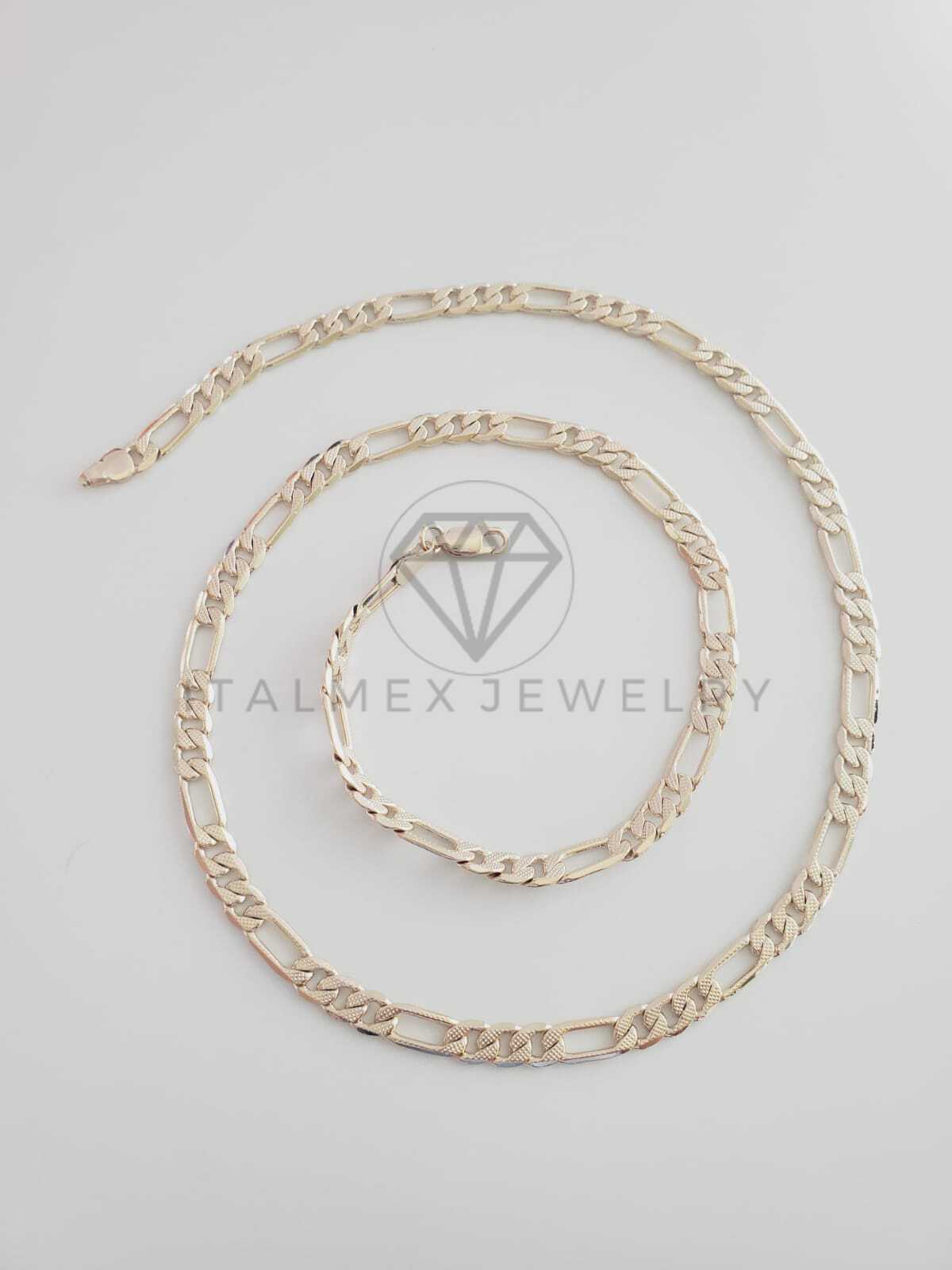 Cadena Clásica - 101261 - Estilo Fígaro Zegrinada 6mm/24" Dorada Oro Laminado 18K