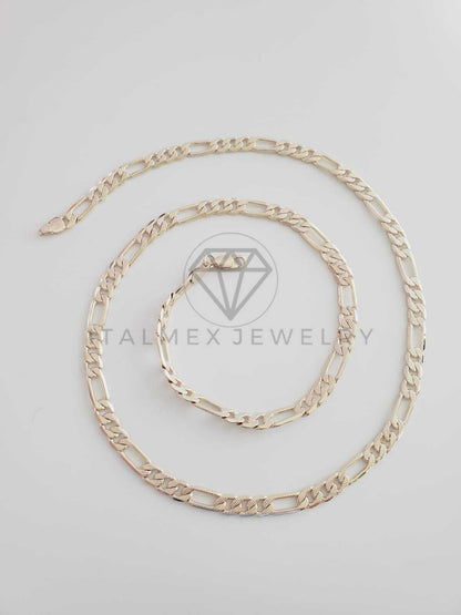 Cadena Clásica - 101261 - Estilo Fígaro Zegrinada 6mm/24" Dorada Oro Laminado 18K