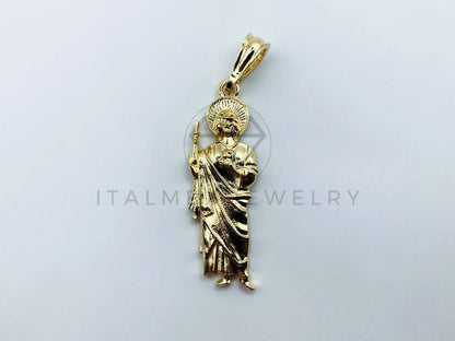 Dije de Lujo - 105704 - Dije San Judas Dorado Mediano Oro Laminado 18K