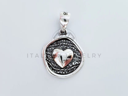 Dije No Religioso - 105140 - Medalla de Corazon Plata .925