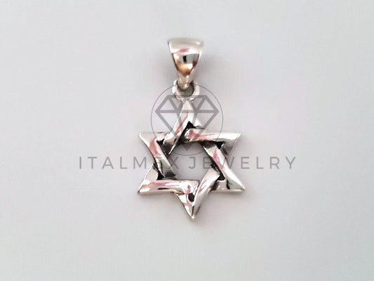 Dije Religioso - 104416 - Dije de Estrella de David en Plata Fina .925