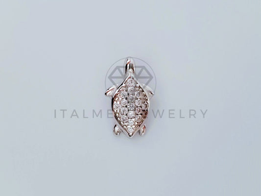 Dije Elegante - 104992 - Diseño Tortuga con Circonia Mini Plata .925