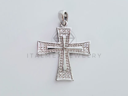 Dije Religioso - 105171 - Dije Cruz Cuadrada Plata .925