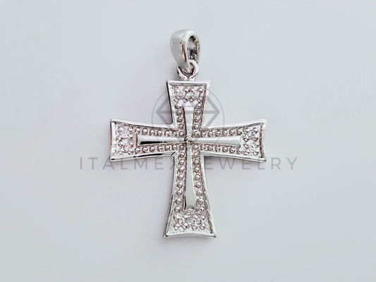 Dije Religioso - 105171 - Dije Cruz Cuadrada Plata .925