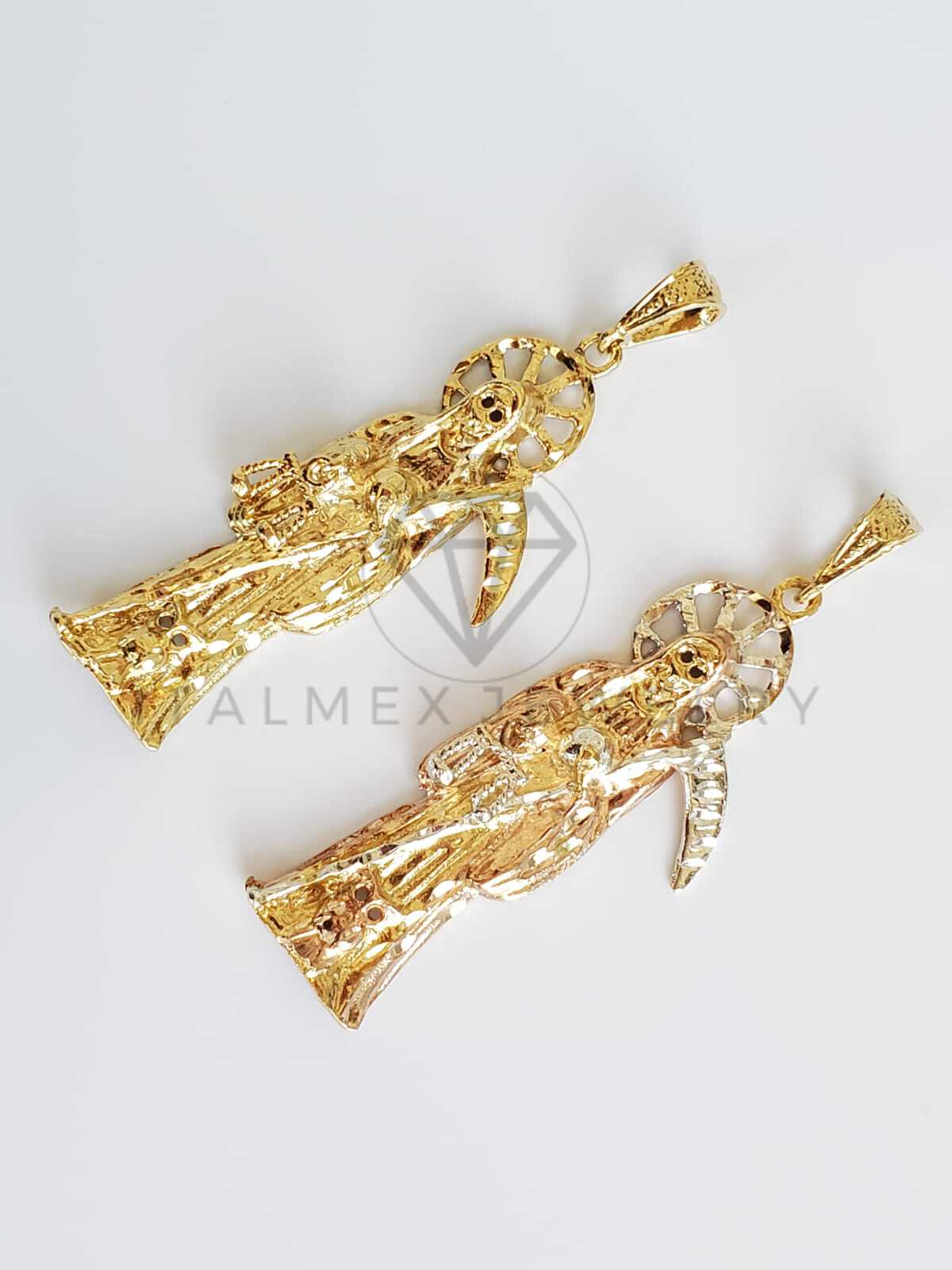 Dije Religioso - 100486.100487 - Santa Muerte Tamaño Extra Grande Oro Laminado 18K