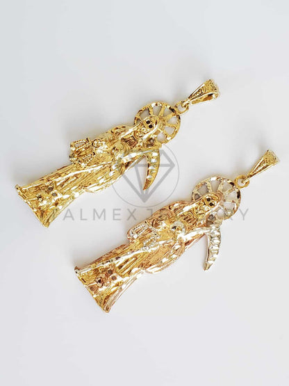 Dije Religioso - 100486.100487 - Santa Muerte Tamaño Extra Grande Oro Laminado 18K