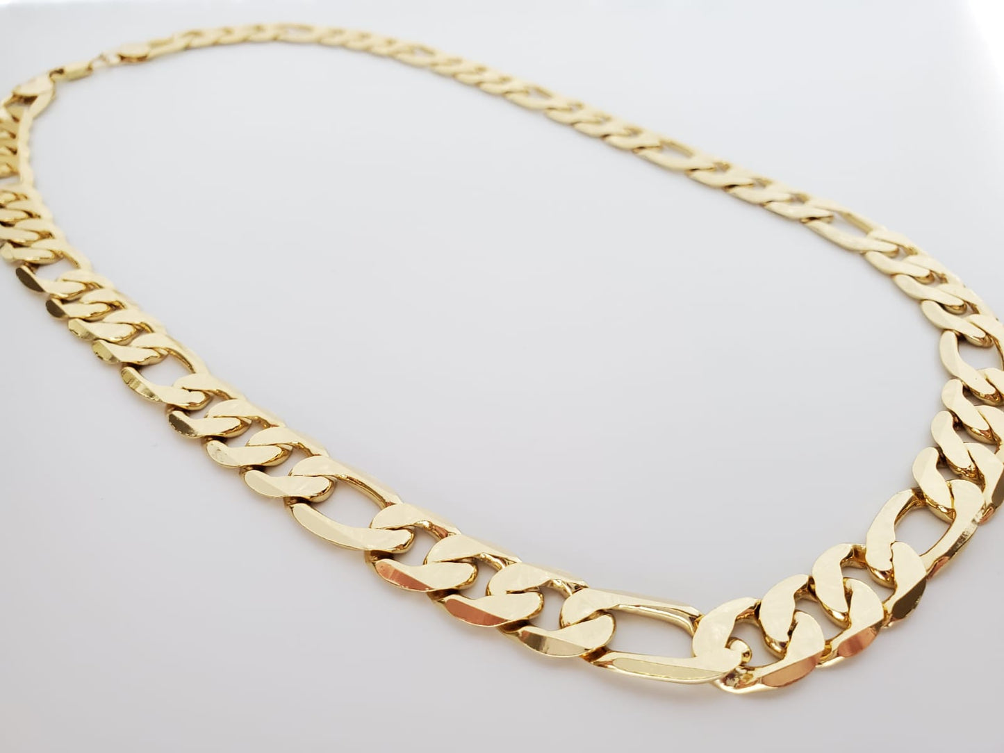 12mm Figaro Link Design | 18K Gold-Plated Chain