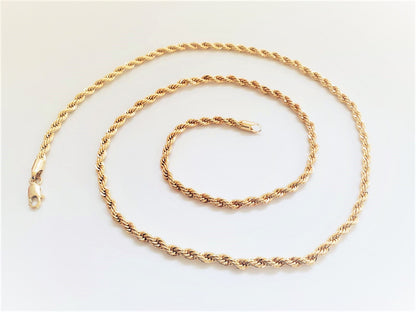 Cadena Clásica - 102833 - Estilo Torzal 4mm/28" Dorada Oro Laminado 18K