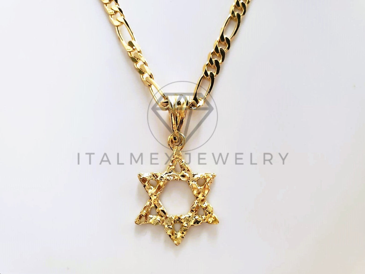 Dije de Lujo - 104202 - Dije de Estrella de David Oro Laminado 18K