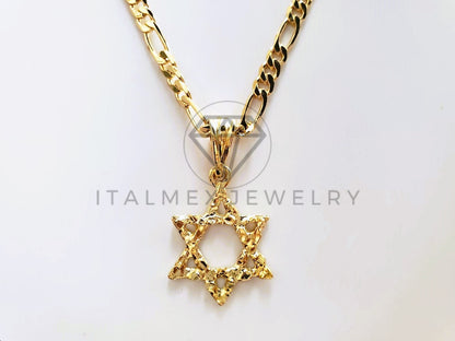 Dije de Lujo - 104202 - Dije de Estrella de David Oro Laminado 18K