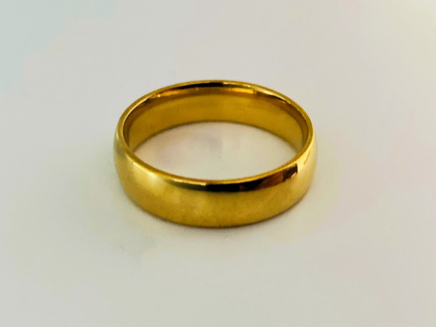 6mm Polished Sleek Band | 18K Gold-Plated Ring