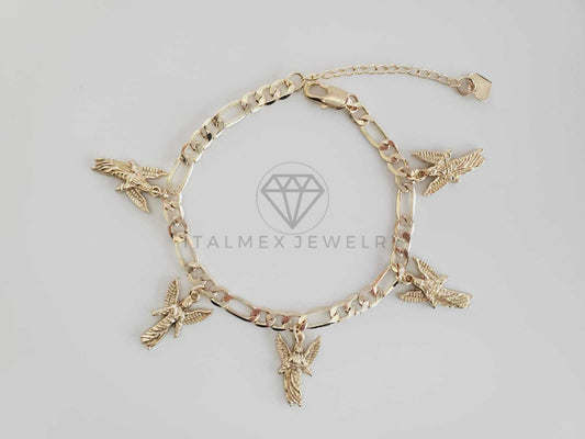 Pulsera Elegante - 102672 - Diseño Arcángel Gabriel Oro Laminado 18K