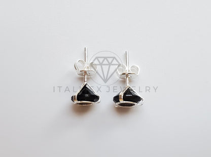 Broquel de Lujo - 101714 - Ilusión 7mm CZ Negra Plata .925