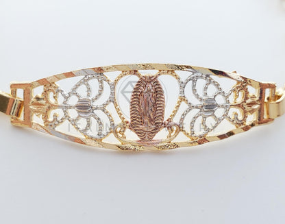Esclava de Lujo - 101344 - Diseño Virgen Guadalupe Oro Laminado 18K