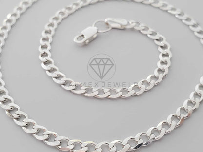 Cadena Cubana 3mm Plata .925