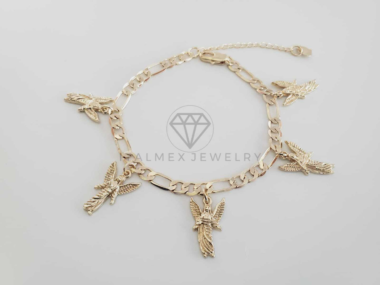 Pulsera Elegante - 102672 - Diseño Arcángel Gabriel Oro Laminado 18K