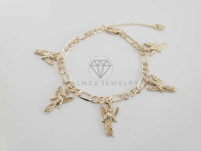 Pulsera Elegante - 102672 - Diseño Arcángel Gabriel Oro Laminado 18K