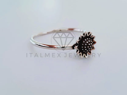 Anillo de Dama - 105049 - Anillo de Girasol Plata .925