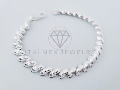 Pulsera de Lujo - 104839 - Diseño San Marco 6mm/7 Pulgadas Plata Fina .925