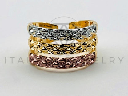 Anillo de Dama - 105570 - Anillo Fin de Semana Tres Oros Oro Laminado 18K