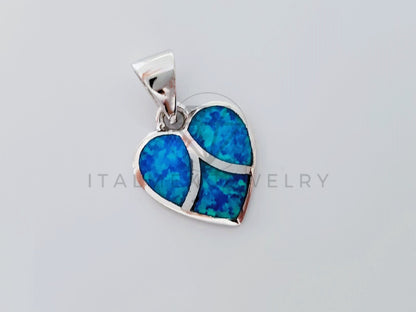Dije No Religioso - 105156 - Dije Corazon Turquesa Plata .925