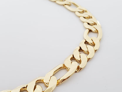 12mm Figaro Link Design | 18K Gold-Plated Chain