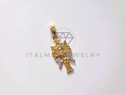 Dije Religioso - 104196 - Cruz de Caravaca Tamaño Chica 3 Oros Oro Laminado 18K