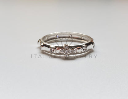 Anillo de Dama - 101520 - Anillo Misterio Cristo CZ Clara Plata .925