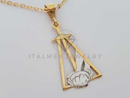 Dije Religioso - 101640 -Santa Trinidad Tamaño Chico Oro Laminado 18K
