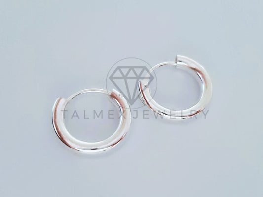 Arete de Lujo - 105057 - Arracada Lisa 17mm Plata .925