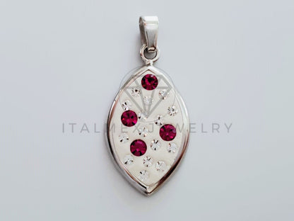 Dije No Religioso - 105174 - Dije Cucharita Pasta Circonia Rosa Plata .925