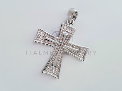 Dije Religioso - 105171 - Dije Cruz Cuadrada Plata .925