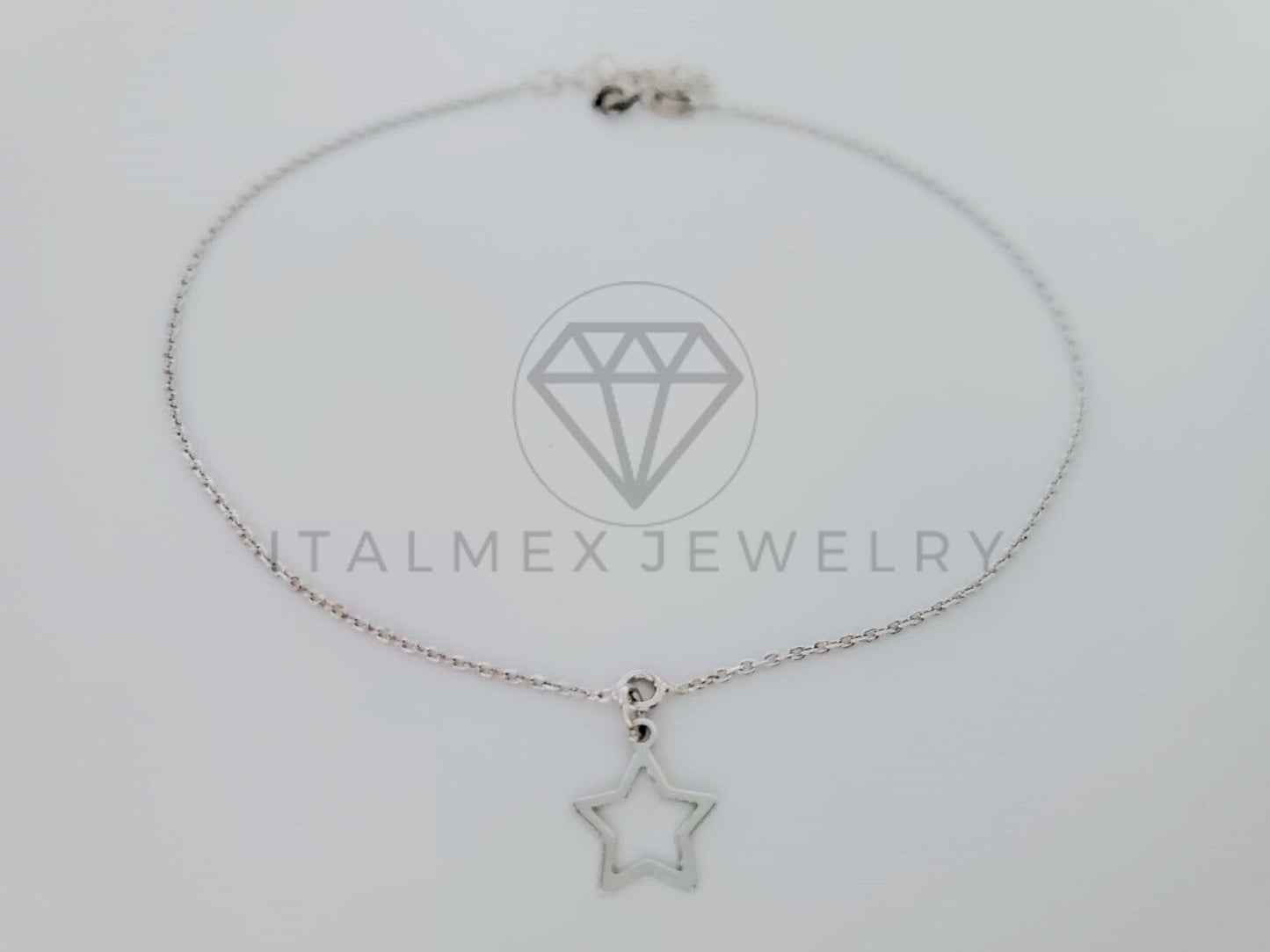 Tobillera Clasica - 105228 - Diseño Dije Estrella Plata .925