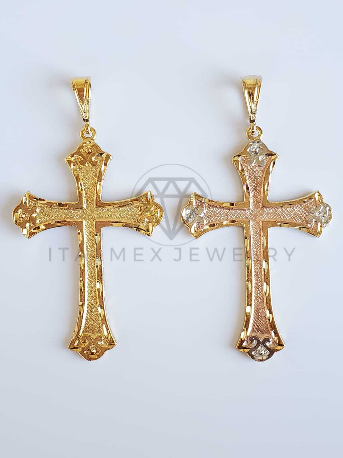 Dije Religioso - 100495.100496 -  Cruz Clásica Tamaño Extra Grande Oro Laminado 18K