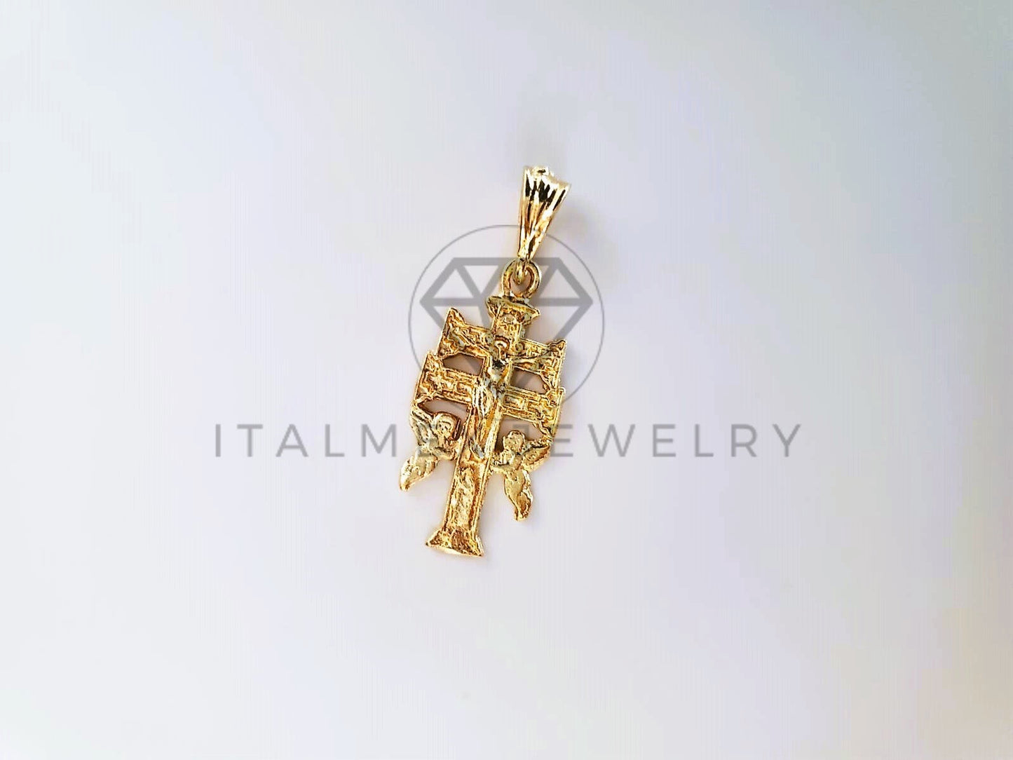 Dije Religioso - 104198 - Cruz de Caravaca Tamaño Chica Oro Laminado 18K