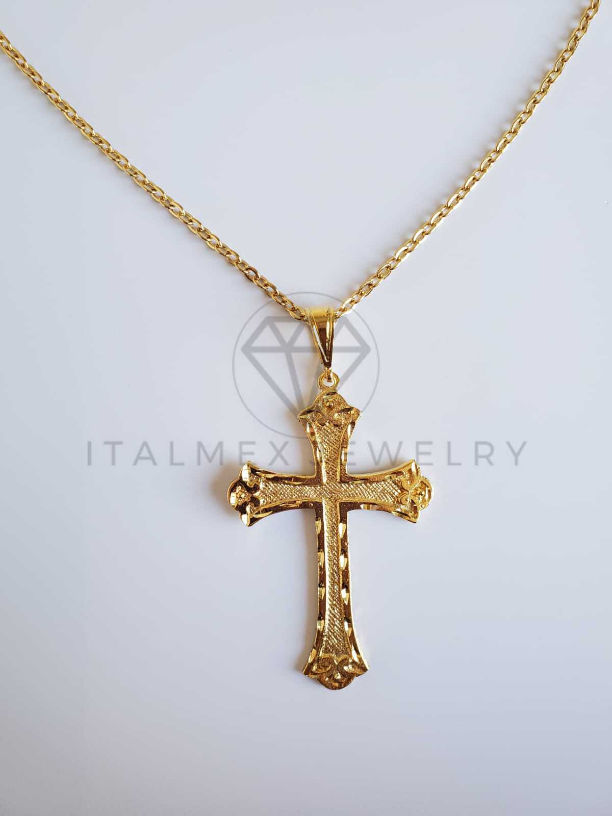 Dije Religioso - 100495.100496 -  Cruz Clásica Tamaño Extra Grande Oro Laminado 18K