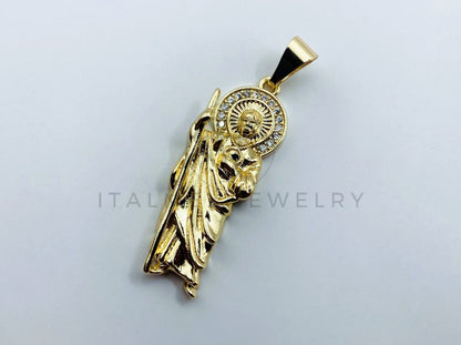 Dije de Lujo - 105702 - Dije San Judas Circonia Clara Chico Oro Laminado 18K
