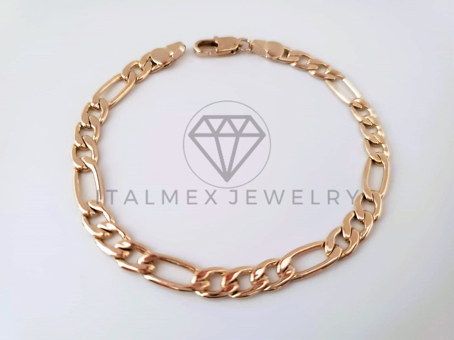 Pulsera de Lujo - 104699 - Diseño Figaro 5.5mm Oro Laminado 18K