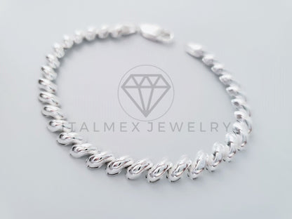 Pulsera de Lujo - 104839 - Diseño San Marco 6mm/7 Pulgadas Plata Fina .925