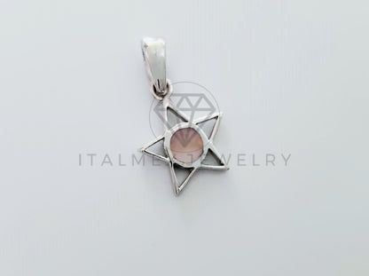 Dije Religioso - 105197 - Dije Estrella Judia con Esmalte Plata .925