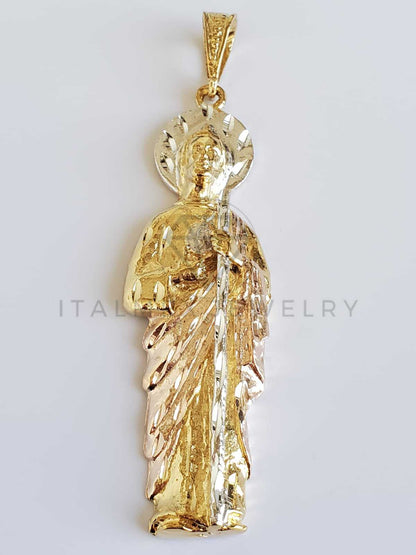 Dije Religioso - 100483.100484 - San Judas Tadeo Tamaño Extra Grande Oro Laminado 18K