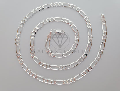 Cadena Figaro 4mm Plata .925