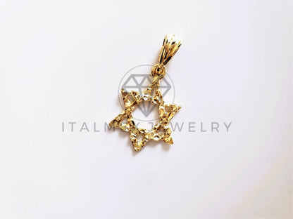 Dije de Lujo - 104202 - Dije de Estrella de David Oro Laminado 18K