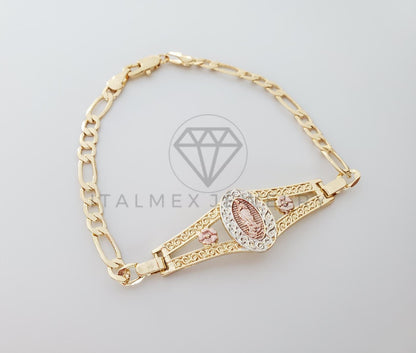Esclava de Lujo - 101340 - Diseño Virgen de Guadalupe Oro Laminado 18K